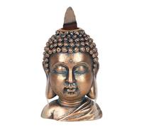 BackfIow - Quemador de Incienso, Cabeza de Buda de Bronce, 9,5 x 6,5 cm, 1 Unidad