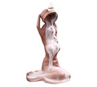 Backflow Incense Burner - Resin 17.5cm, Aromatherapy Incense Holder, Bathing Lady Figurine | Home Incenses Decor, Living Room, Reading Room, Meditation, Relaxation, Lightweight Resin Design