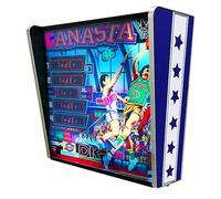 Backglass Pincab Flipper Pinball Canasta86, Ideal para Decorar habitación Gaming Sala Arcade, Incluye Mando a Distancia con Distintos Modos de iluminación Ambiente