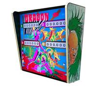 Backglass Pincab Flipper Pinball Dragon, Ideal para Decorar habitación Gaming Sala Arcade, Incluye Mando a Distancia con Distintos Modos de iluminación Ambiente