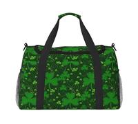 Background - Bolsa de viaje con purpurina para el día de San Patricio, grande, plegable, impermeable, para la noche, playa, natación, piscina, deportes, gimnasio