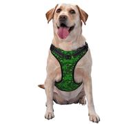 Background - Chaleco de tracción para mascotas con purpurina para el día de San Patricio, arnés para perro, arnés de tamaño mediano, suministros para mascotas, viajes al aire libre, pasear al perro
