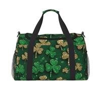background st patrick's day - Bolso de mano plegable con cremallera impermeable para escapadas de fin de semana