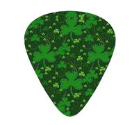 Background St Patrick's Day - Paleta de guitarra con purpurina para el día de San Patricio, paquete de 12 recogedores de guitarra, adecuados para bajo, guitarra eléctrica, banda sonora Yukrili