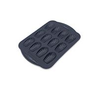 Backhaus FlexBake Molde de Silicona para Madeleines - 12 Cavidades - Antiadherente, Sin BPA, 100% Silicona Platino - Apto para Horno y Lavavajillas - Negro