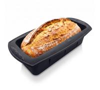 Backhaus FlexBake Molde de Silicona para Pan y Bizcocho 26 cm Reforzado - Estructura Antideformación, Antiadherente, Sin BPA, 100% Silicona Platino - Apto Horno y Lavavajillas - Negro