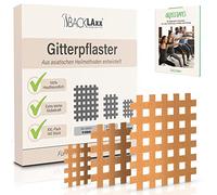 BACKLAxx ® Cross Tape 140 piezas | Cross Tape Parches acupuntura set 3 tamaños A B C | Parches de acupuntura para taping focalizado | con 60 ejemplos de uso