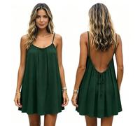 Backless Cami Dress for Women, Sleeveless Lounge Dress with Open Back (#10,XL)