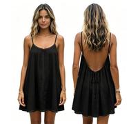 Backless Cami Dress for Women, Sleeveless Lounge Dress with Open Back (#14,XL)