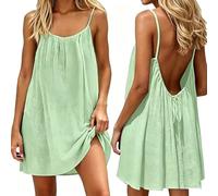 Backless Cami Dress for Women, Sleeveless Lounge Dress with Open Back (#3,XL)