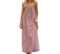 Backless Cami Dress for Women - Summer Sexy Sleeveless Solid Color Lounge Dress