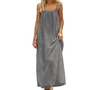 Backless Cami Dress for Women - Summer Sexy Sleeveless Solid Color Lounge Dress