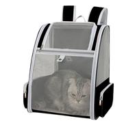 Backpack Cat Carrier - Foldable Pet Back Pack Removable Plush Cushion for Small Medium Puppies and Kittens, Travel Carriers for Outdoor Walking Camping Trips 48.1/36/8.6 Inches