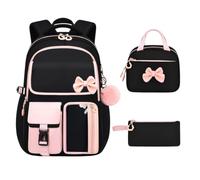 Backpack For Girls | With Lunchbox 3 Piece Adjustable Cute Large Capacity