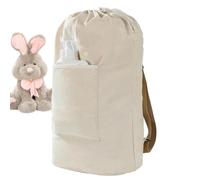 Backpack Laundry Bag for College - - Washable Canvas Dirty Clothes Laundry