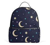 Backpack Moon Night Schoolbag 1-3th Grade for Boys Teen Girls Kids, Multicolor., talla única, Práctica