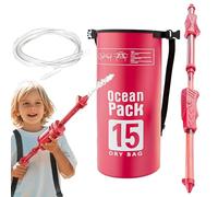 Backpack Water Soaker, High-Capacity Spraying Toy, Ajustable Straps, Long-Range WaterBlasters, 1L Tank, Outdoor Summer Pool Games, 40 x 14 x 10 cm, 650 g, Pink Yellow Blue