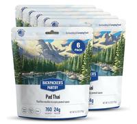 Backpacker's Pantry Pad Thai - Alimento liofilizado para mochileros y campamentos - Alimento de emergencia - 23 gramos de proteínas, vegano, sin gluten - 6 unidades