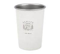 Backpacking Mug - 350 ML Stainless Steel Cup, 304 Food Grade Metal Camping Mugs For Beer Coffee Tea Ice Water Milkshake | Lightweight Portable Outdoor Gear Hiking Trekking Picnic Fishing Silver