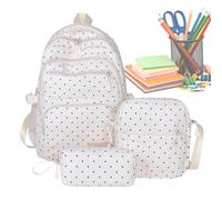Backpacks For Girls, 3 Piece Aesthetic Dot Compartment Kids School Bag