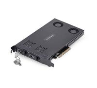 StarTech Tarjeta rack móvil 2 bahías NVMe M.2 a PCIe x8 — Requiere bifurcación, Interc. en caliente