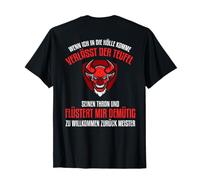 Backprint Cuando voy al Infierno Diablo y satanás Camiseta