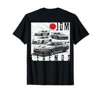 Backprint Distress JDM Legends Race Cars Bandera Japonesa Regalos Camiseta