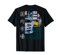 Backprint Distress Legendario JDM Racing Sport Cars por La Noche Camiseta