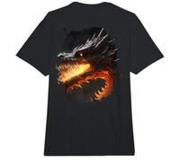 Backprint dragón de Fuego Criatura mística dragón fantasía Comfort Colors Adult Heavyweight T-Shirt