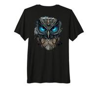 Backprint El búho Oscuro de la fantasía Camiseta Premium