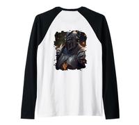 Backprint El Caballero Que Lucha contra el Mal Camiseta Manga Raglan