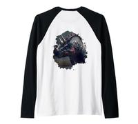 Backprint El Dinosaurio místico una Aventura de fantasía Camiseta Manga Raglan