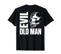 Backprint Evil old man Der Malse Viejo Viejo Calavera Camiseta