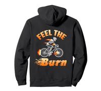 Backprint Feel The Burn Ciclistas y Ciclistas Sudadera con Capucha