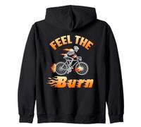 Backprint Feel The Burn Ciclistas y Ciclistas Sudadera con Capucha