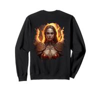 Backprint Femenino Ángel de Fuego con Llamas del Infierno Sudadera
