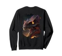 Backprint Gigante Que escupe Fuego el temible Dinosaurio Sudadera