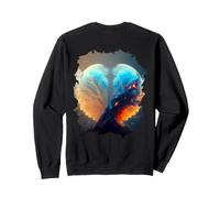 Backprint Globo de Nieve del Espacio Exterior el símbolo Sudadera