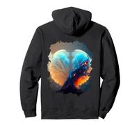 Backprint Globo de Nieve del Espacio Exterior el símbolo Sudadera con Capucha
