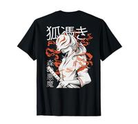 Backprint Japan Aesthetic Kitsune Fox Horror Streetwear Camiseta