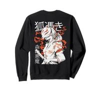 Backprint Japan Aesthetic Kitsune Fox Horror Streetwear Sudadera