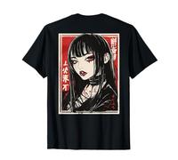 Backprint Japan Aesthetic Kuchisake Onna Horror Streetwear Camiseta