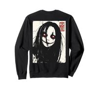 Backprint Japan Aesthetic Kuchisake Onna Horror Streetwear Sudadera