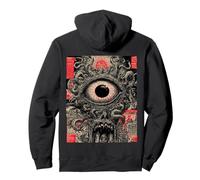Backprint Japan Creepy Manga Horror Anime Urban Streetwear Sudadera con Capucha