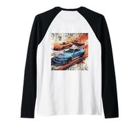 Backprint JDM Legends Race Drift Cars Mercado Nacional de Japón Camiseta Manga Raglan