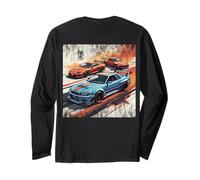 Backprint JDM Legends Race Drift Cars Mercado Nacional de Japón Manga Larga