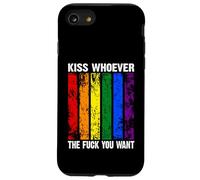 Backprint Kiss Whoever The Fuck You Want LGBTQIA+ Rainbow Carcasa para iPhone SE (2020) / 7/8