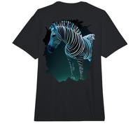 Backprint La mística Cebra Colorida una Leyenda Naturaleza. Comfort Colors Adult Heavyweight T-Shirt