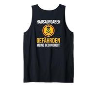 Backprint La Tarea Pone en Riesgo mi Salud Camiseta sin Mangas