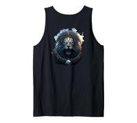 Backprint Leo épico el Signo Zodiacal de la Fuerza Camiseta sin Mangas